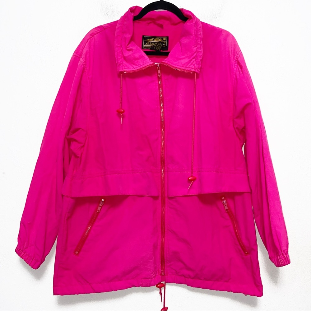 Vintage 90s Eddie Bauer Pink Windbreaker Jacket